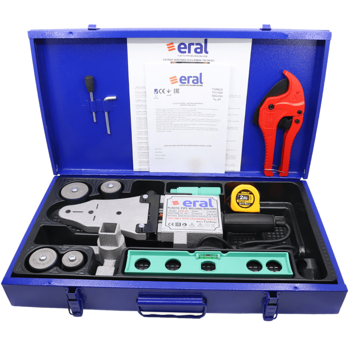 ER-02 PPR Pipe Socket Fusion Welding Machine Set Pro (Vacuum)