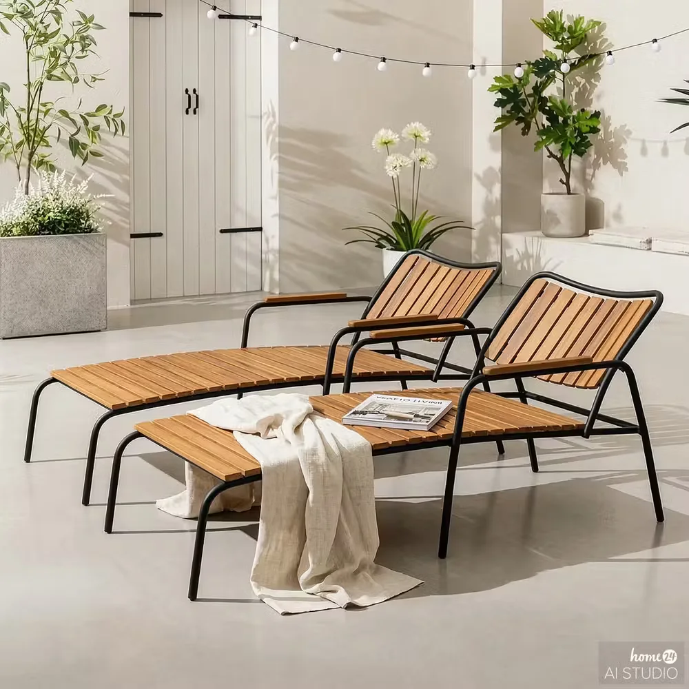 Gartenliege Beeley 2er-Set
